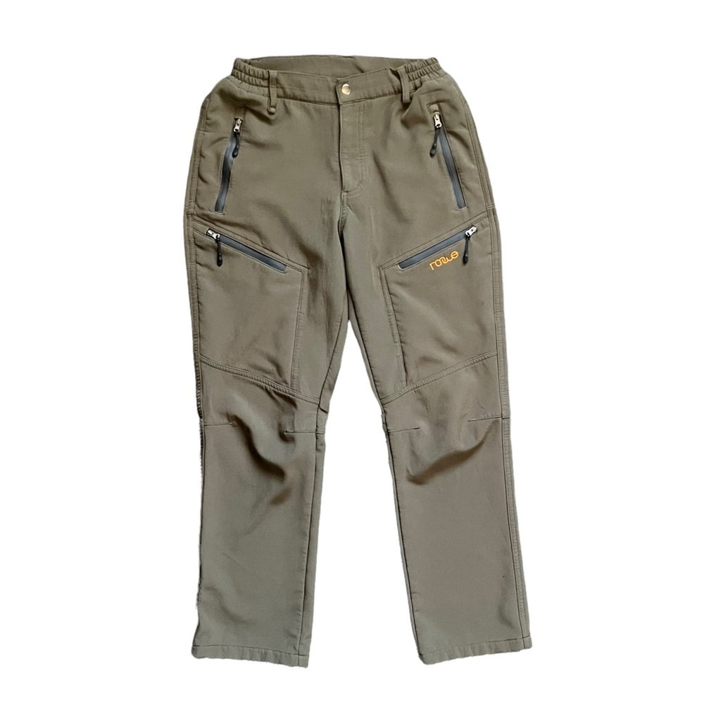 Nonwe Fleece Pants Lined Winter Cargo Outdoor Soft Shell Insulated Camping 28